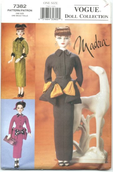 Madra Fashion Doll 15 1/2" 50's Style Vogue Doll Collection Sewing Pattern NEW