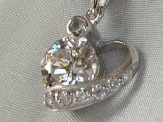 No 5 sterling silver pendant with CZ's #314