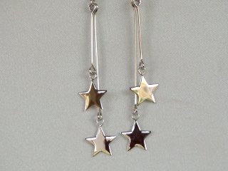 Sterling silver earrings in fire work