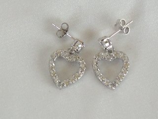 Galaxy heart earrings in sterling silver