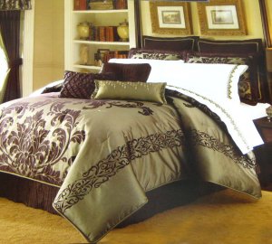 Kohl's Queen CADENCE Comforter Set PARK AVENUE Luxury