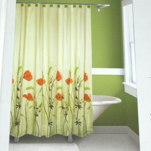 Springmaid CHANTAL Orange Green Brown Fabric Shower Curtain Target