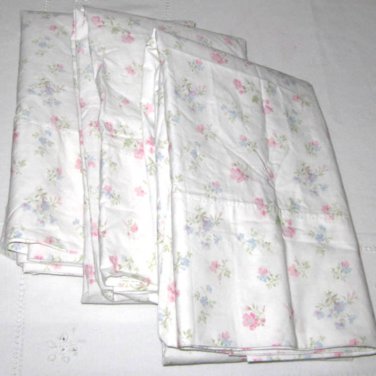 CANDY FLORAL King Pillowcase Simply Shabby Chic Pink Blue
