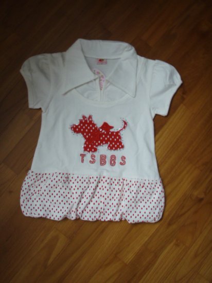 147 Red Little Dog T Size 9