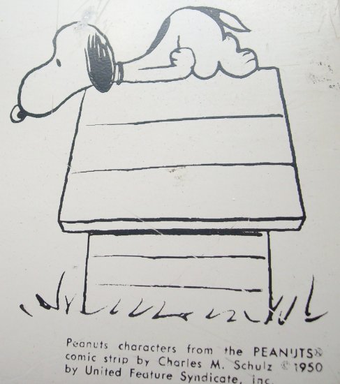 1950 Schulz Charlie Brown Peanuts Magnetic Bulletin Board
