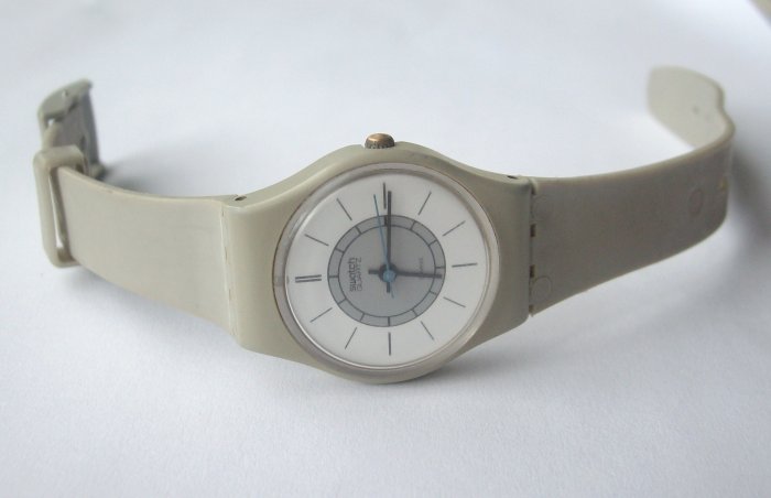 Vintage 80's Gray SWISS Swatch Watch - WORKS