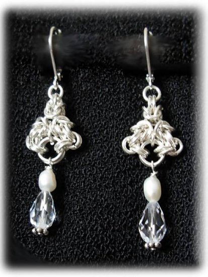 Bridal Jewelry- Genuine Swarovski & pearl earrings