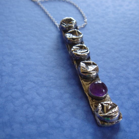 sterling silver bubblewrap necklace