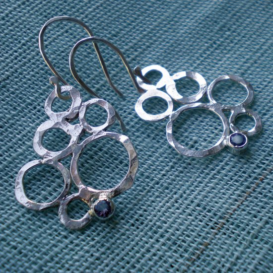 sterling bubble earrings