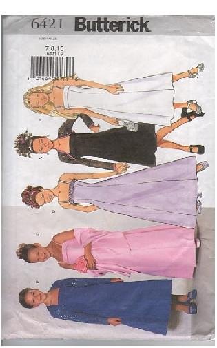 6421 Butterick Sewing Pattern GIRLS PARTY DRESS W/ WRAP Size 12-14