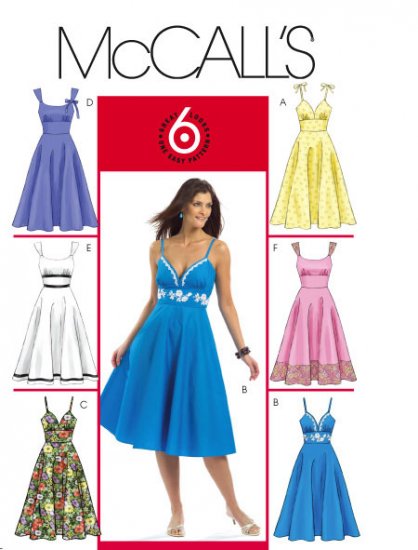 M5094 McCalls Sewing Pattern MISSES' DRESSES 6 GREAT LOOKS 1 EASY PATTERN Sz 12-18