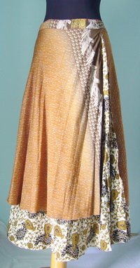 Long Wrap Silk Skirt ,Gypsy, Indian Style (sw104)