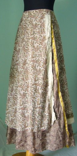 Long Wrap Silk Skirt ,Gypsy, Indian Style (sw105)