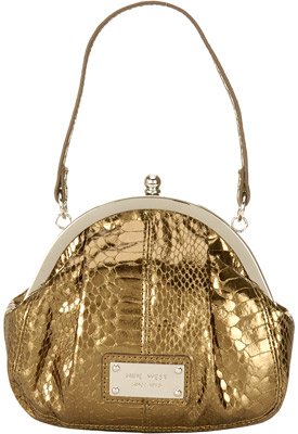 NINE WEST Leather Handbag Purse Mini Frame Clutch NEW!