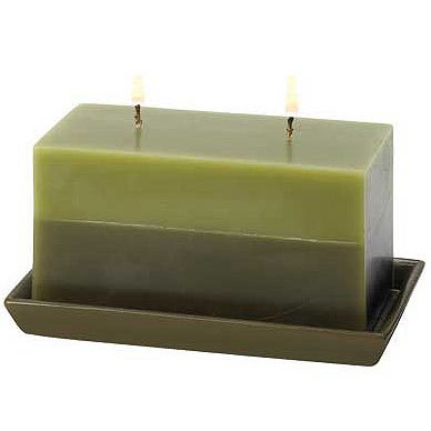 Two-Tone Greenery Candle