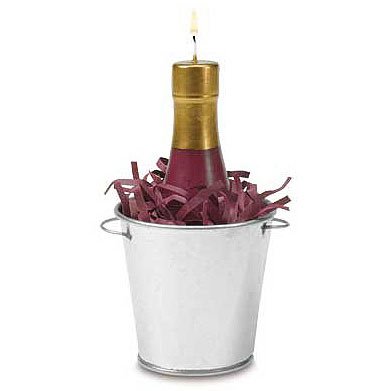 Wine Bottle Bucket Candle