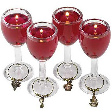Mini Wine Glass Gel Candle Set