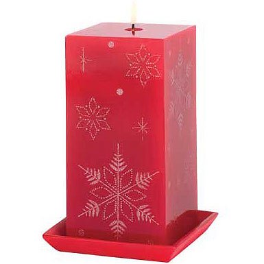 Jeweled Snowflake Candle