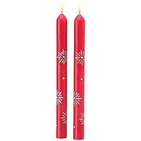 Snowflake Taper Candles