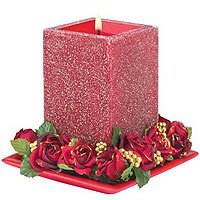 Red Stardust Candle