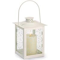 Large Ivory Glass Lantern