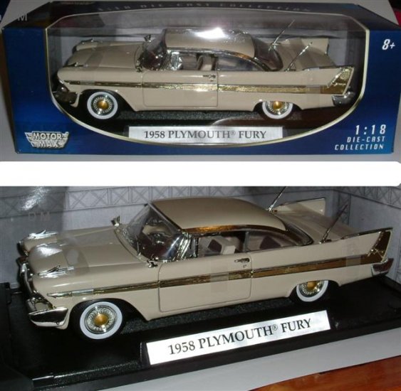 "1958 Plymouth Fury" Beige Colour 1:18