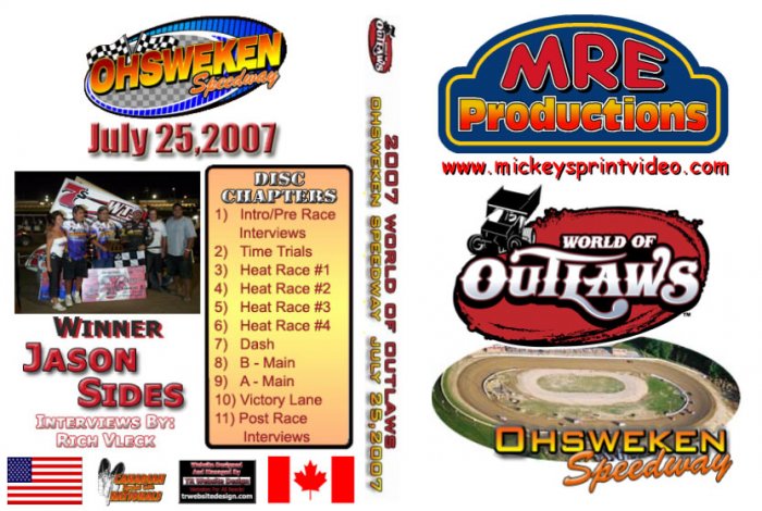 DVD - 2007 World of Outlaws Sprint Cars from July 25th