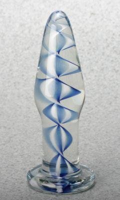 Blue and White Helix Plug