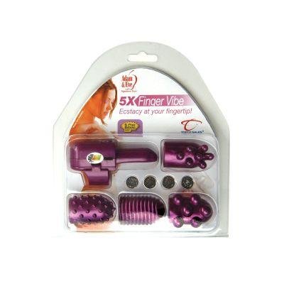 Adam and Eve 5X Finger Vibe with 4 Pleasure Sleeves