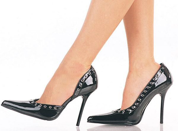 Milan - Women's Classic Pump with Open Arc and Metallic Details
