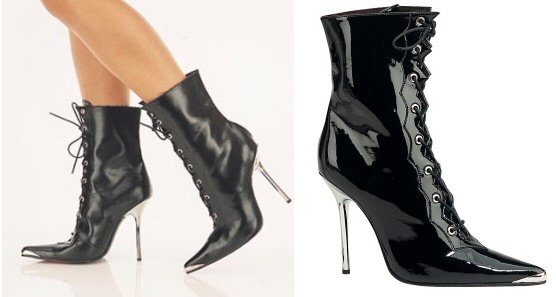 Heat - Women's Lace Up Ankle Boot with Metal Toe & Heel