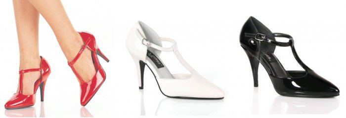 "Vanity" - Women's T-Strap D'Orsay Pumps/Shoes
