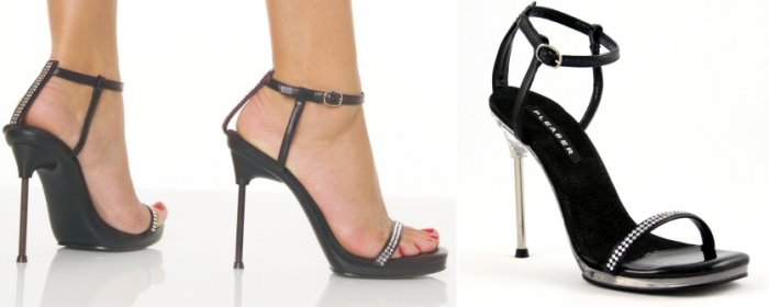 "Chic" - Women's Stiletto Heels/Shoes with Rhinestone Toe Strap