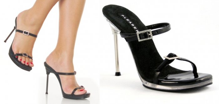 "Chic" - Women's Stiletto Heels/Shoes with Rhinestone Buckles