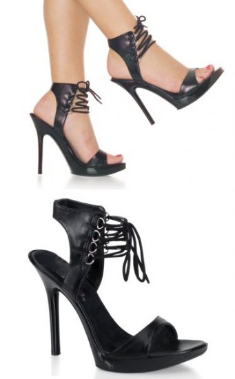 Vogue - Women's Open Toe Sandals with D Ring and Lace Up Ankle Strap