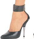Entice - Women's High Heel Sandal with Back Zipper and Ankle Strap with Metallc Styling