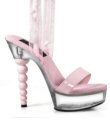 Blossom - Women's Shoes with Satin Wrap and Segmented Heel
