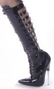 Scream - Women's Fetish Boots with Front Lace Up and Rear Buckles