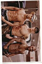 3 shirtless hunks pose together PIC magnet yummy dudes