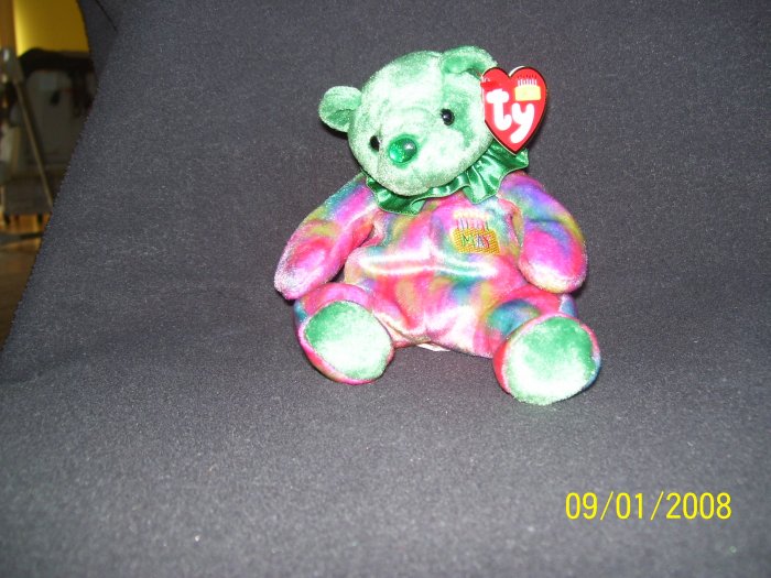 TY Birthday Bear 'May, Emerald'