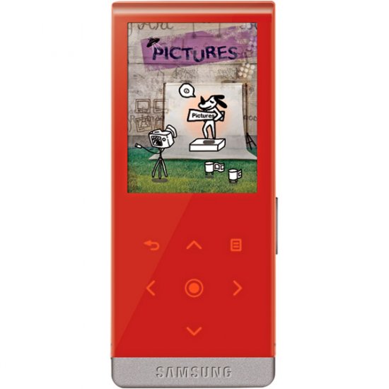 Samsung YP-T10JAR Red 4GB T10 Slim Multimedia MP3 Player