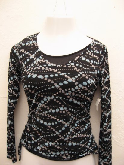 Sexy Blue, Silver and White Design Top - Mix It (Small)