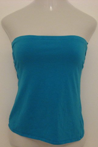 Bright Blue Strapless Top with Built in Bra - Love Love Lo (Large)