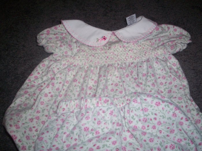 Two Piece Baby UR-IT White and Pink Outfit Size 6/9m 100% Cotton