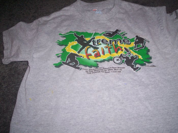Boy's Hanes Tagless Te-Shirt W/Decal Xtreme Faith