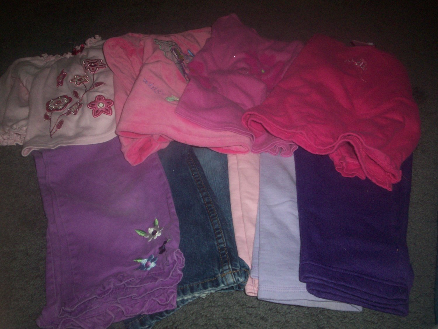 Girl's Size 4T Lot 4 Shirts and 6 Pairs of Pants