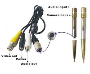Mini Wired Spy Audio Camera & Pen