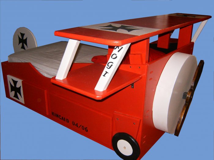 Bi Wing Toddler Bed Airplane Bed with builtin 4 Drawer Dresser