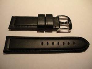 24mm Flat Black Leather Strap only for Panerai
