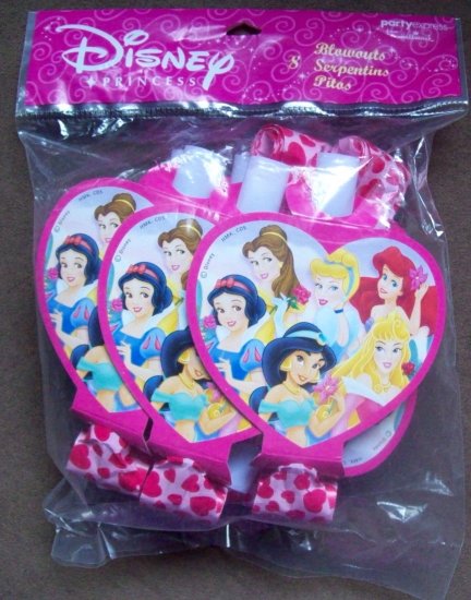 Disney Princess Party Blowouts Favors 8 pack